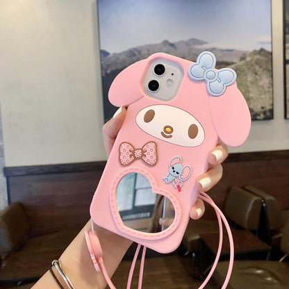Cartoon silicone mirror phone case - LVCASE