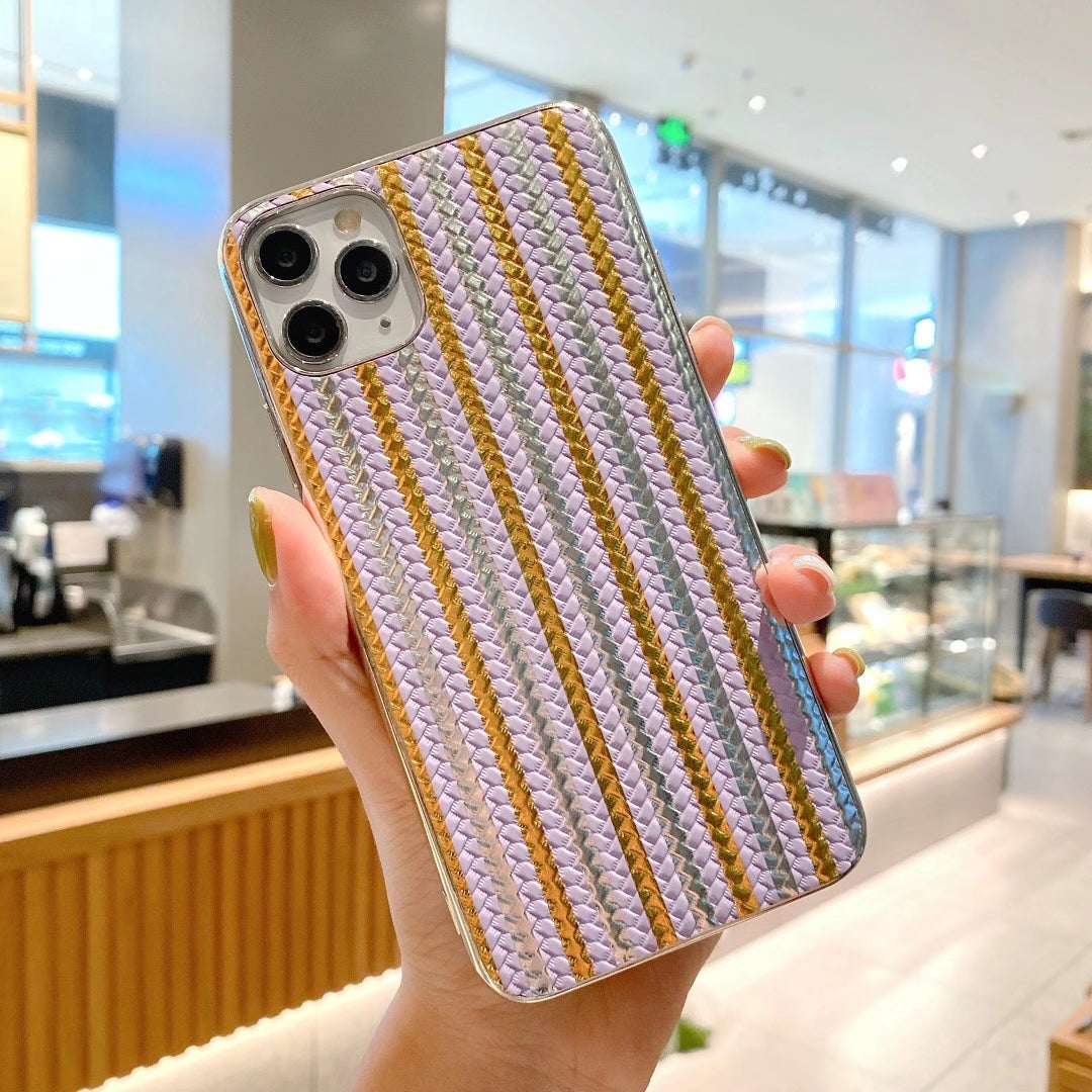 Woven pattern mobile phone case