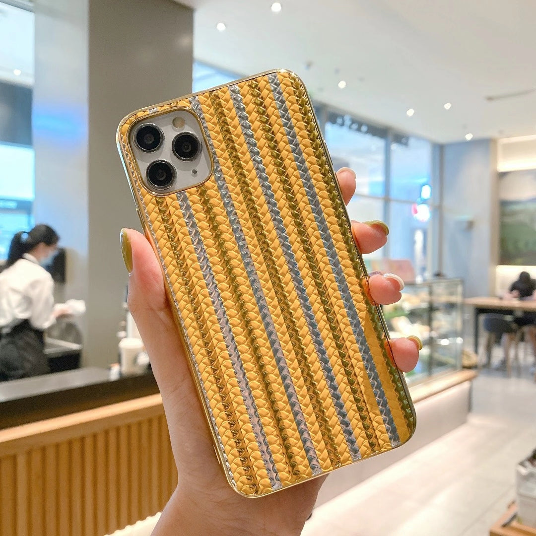 Woven pattern mobile phone case