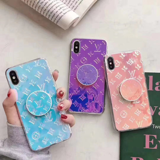 Laser phone case with the same bracket