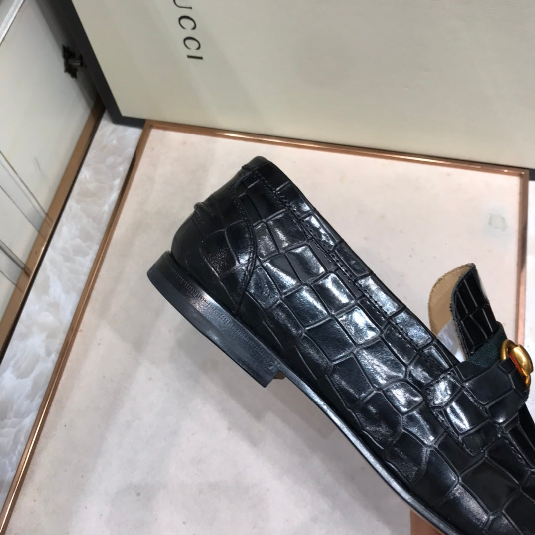 GG Horse - bit Loafer (Jacare Shine)