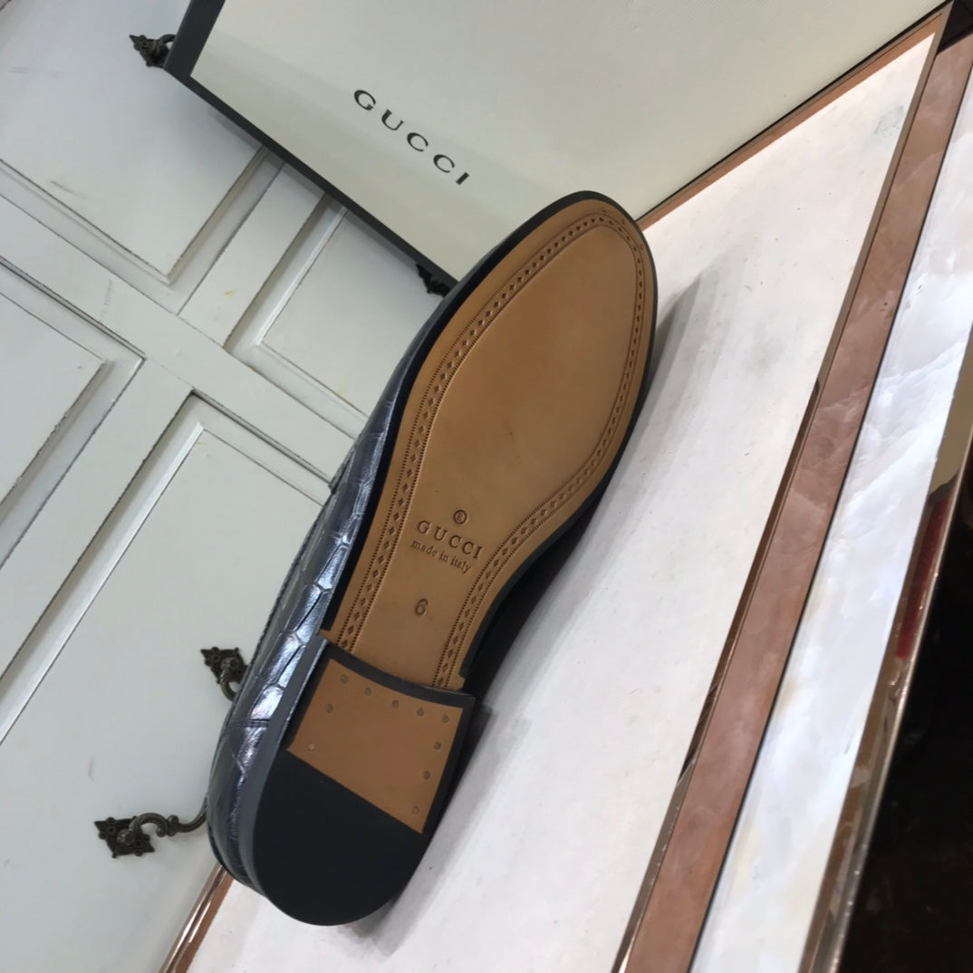 GG Horse - bit Loafer (Jacare Shine)