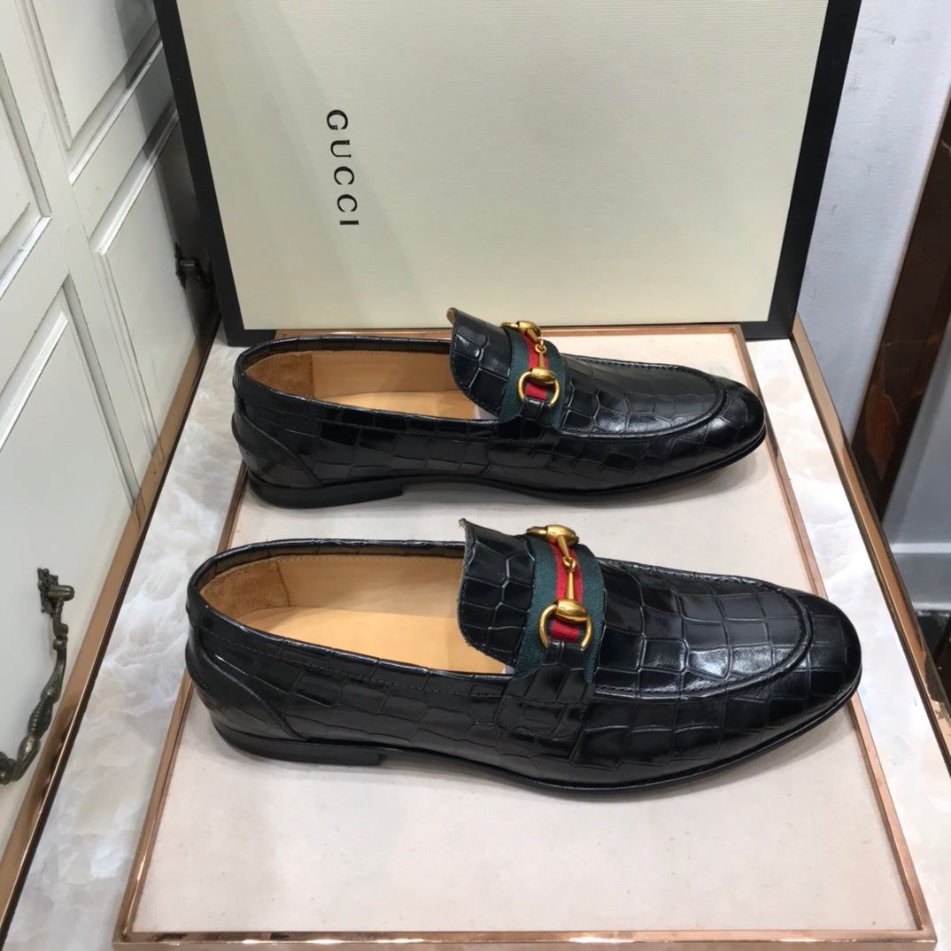 GG Horse - bit Loafer (Jacare Shine)