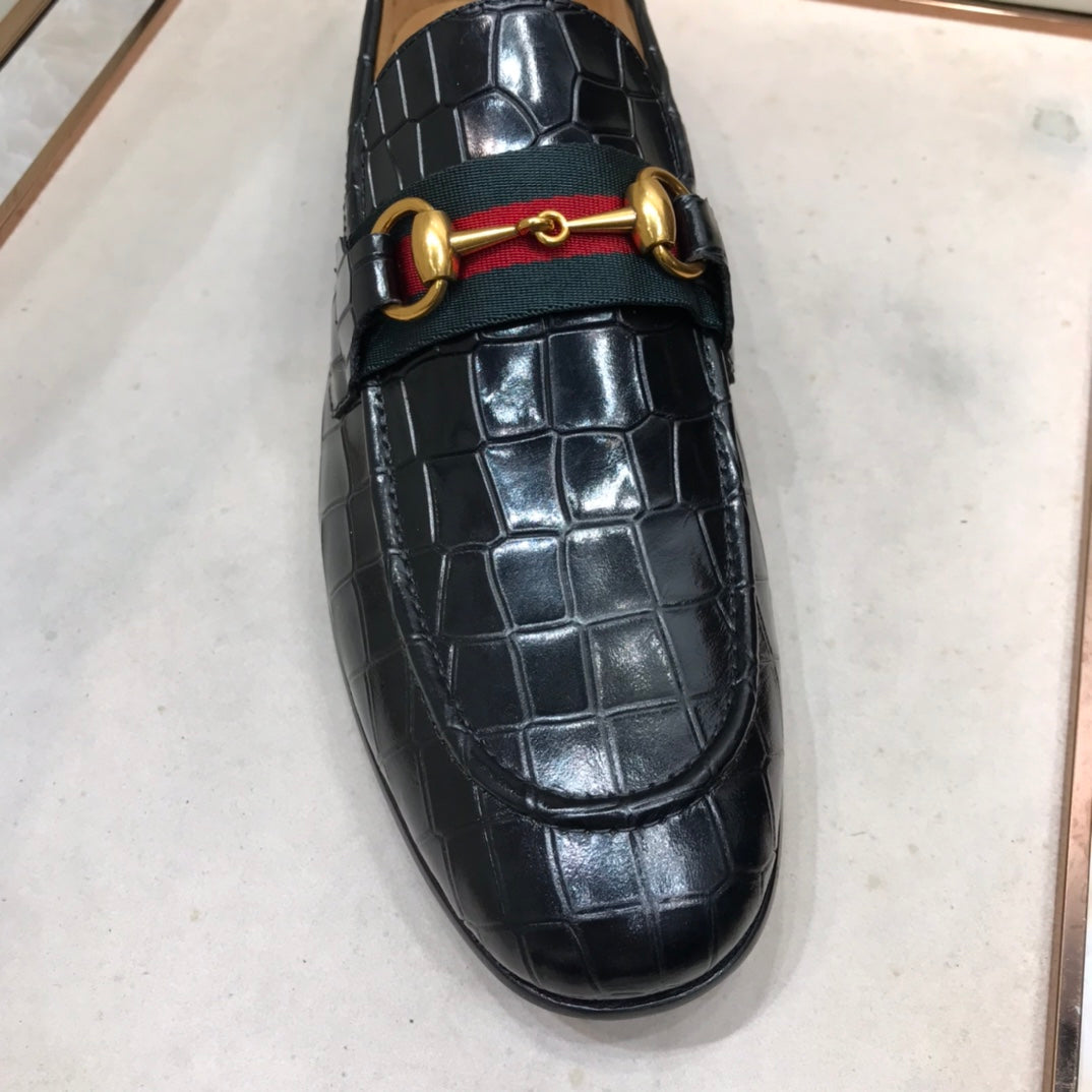 GG Horse - bit Loafer (Jacare Shine)