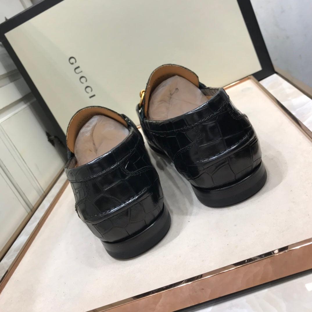 GG Horse - bit Loafer (Jacare Shine)