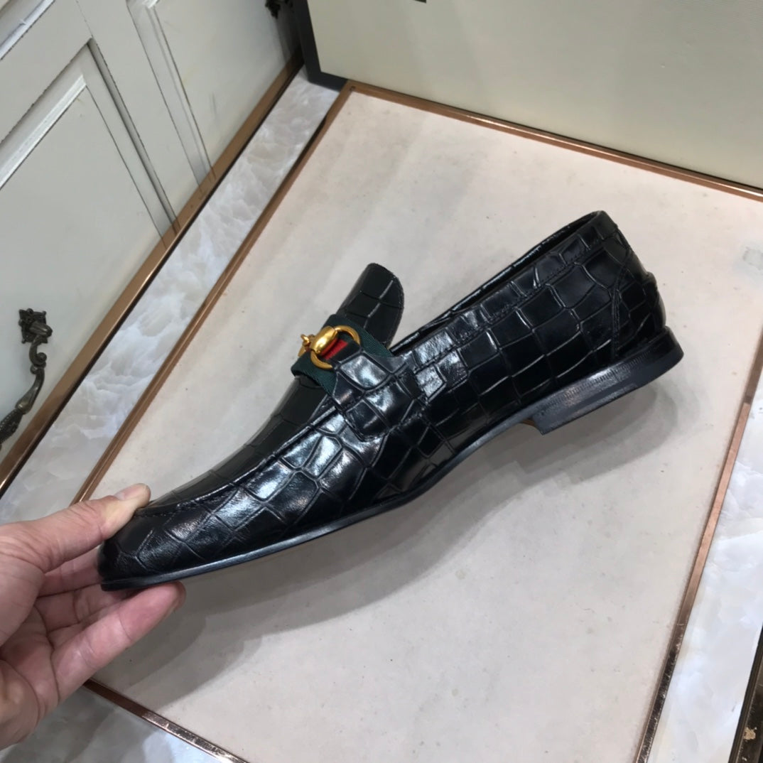 GG Horse - bit Loafer (Jacare Shine)