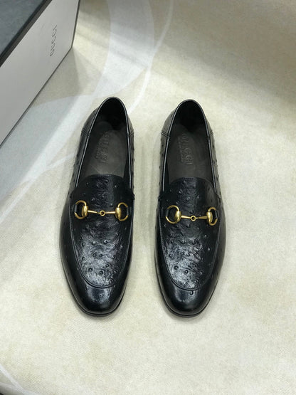 GG H o r s e b i t - Ostrich Loafers