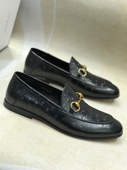 GG H o r s e b i t - Ostrich Loafers