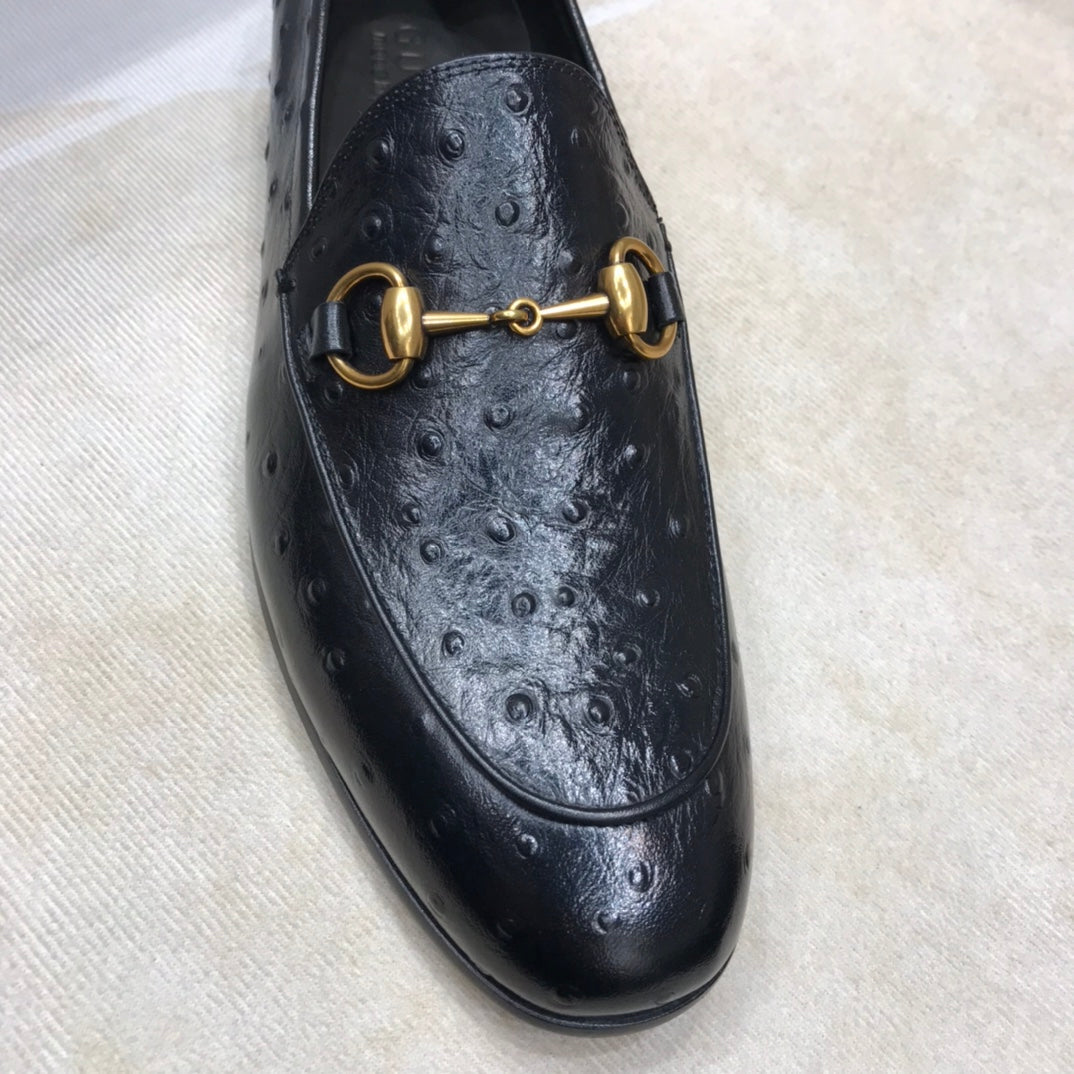 GG H o r s e b i t - Ostrich Loafers