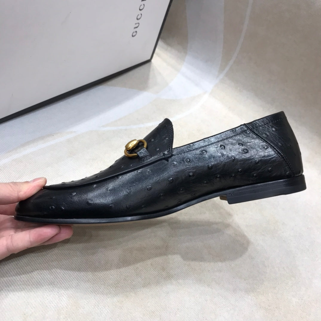 GG H o r s e b i t - Ostrich Loafers