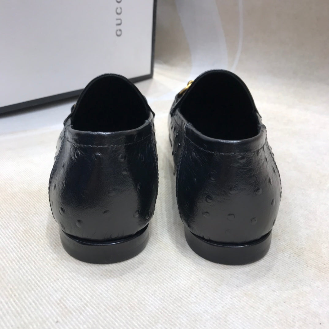 GG H o r s e b i t - Ostrich Loafers