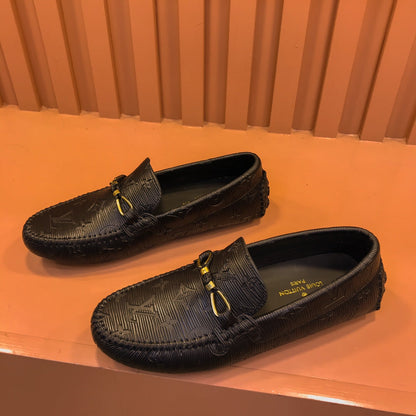 L V - Emboss Driving Shoes
