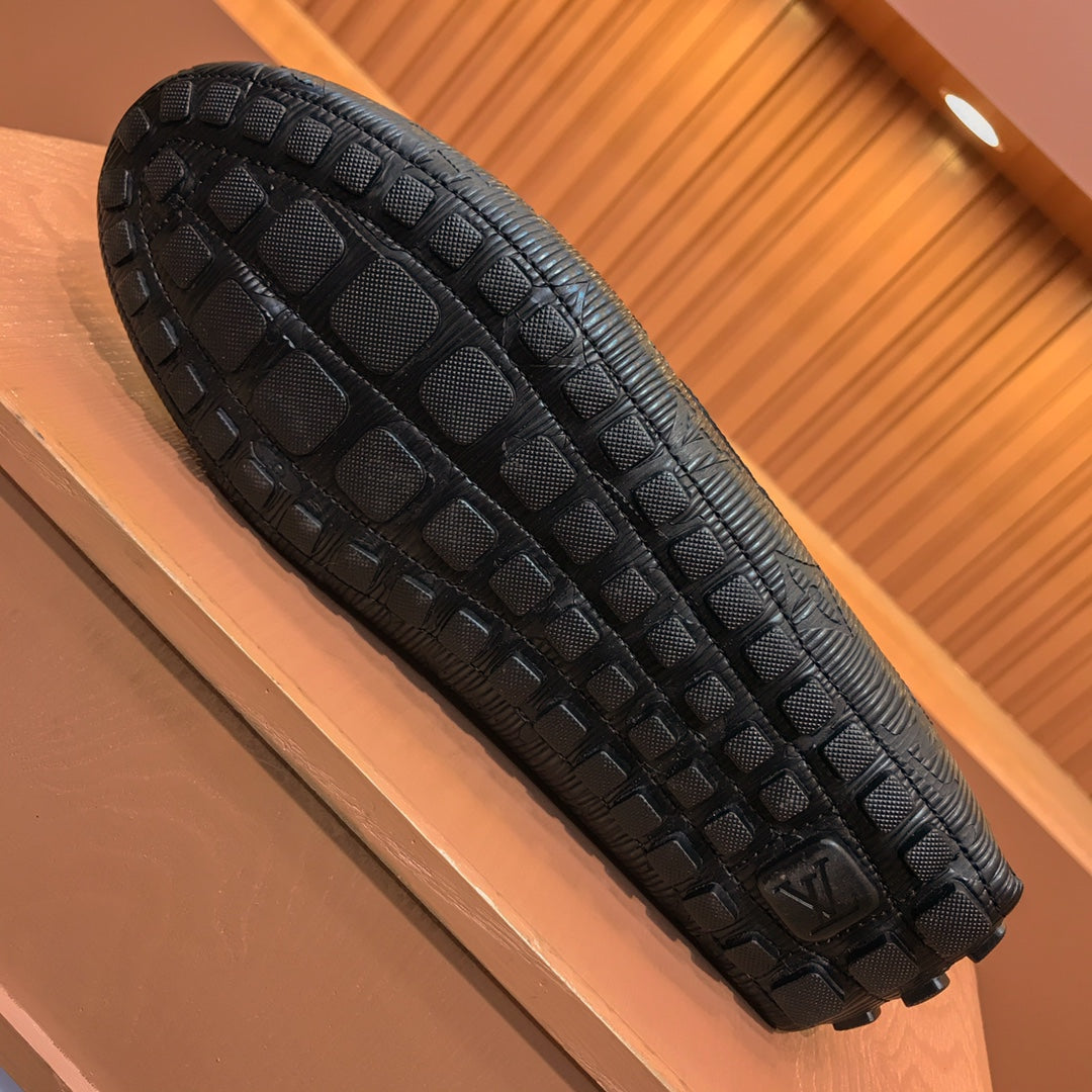 L V - Emboss Driving Shoes