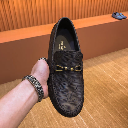 L V - Emboss Driving Shoes