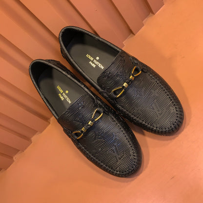 L V - Emboss Driving Shoes