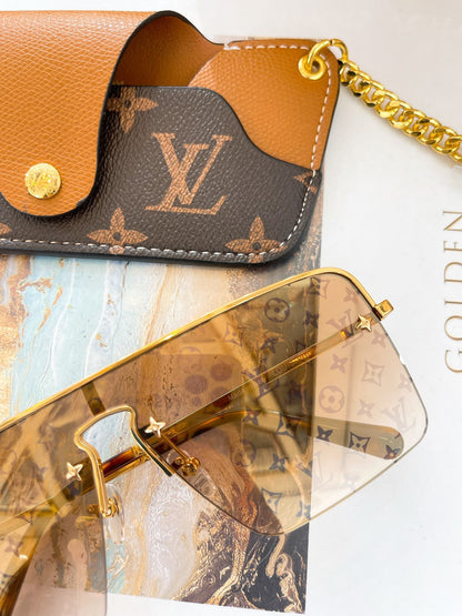 L V - Sorta Sia Sunglasses [G O L D]