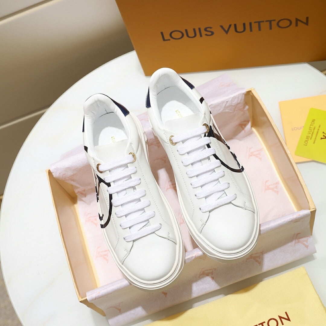 L V - W H I T E - R O U N D - T O W N - S N E A K E R S - 2 Colours Available