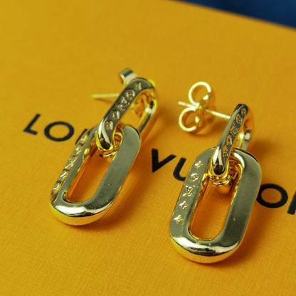 L v earrings