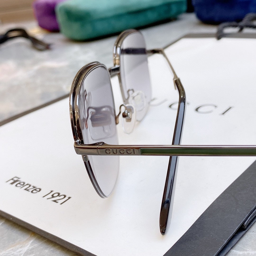 Classic fashion half frame sunglasses