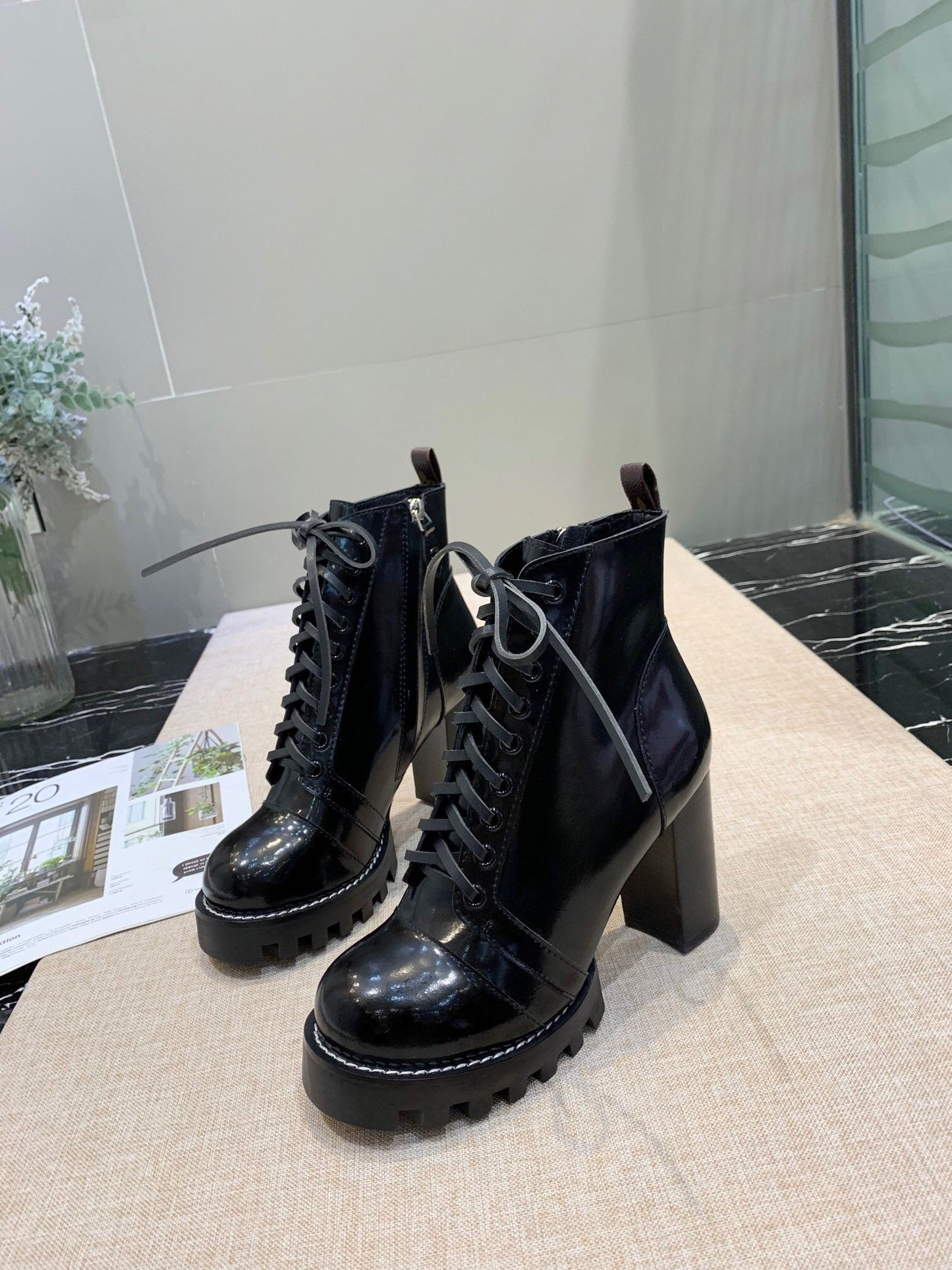 Lv black boots