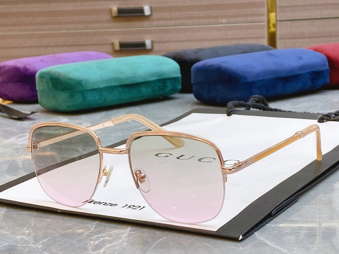 Classic fashion half frame sunglasses