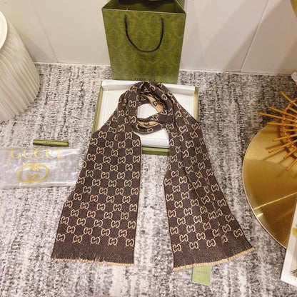 G u c c i scarf brown