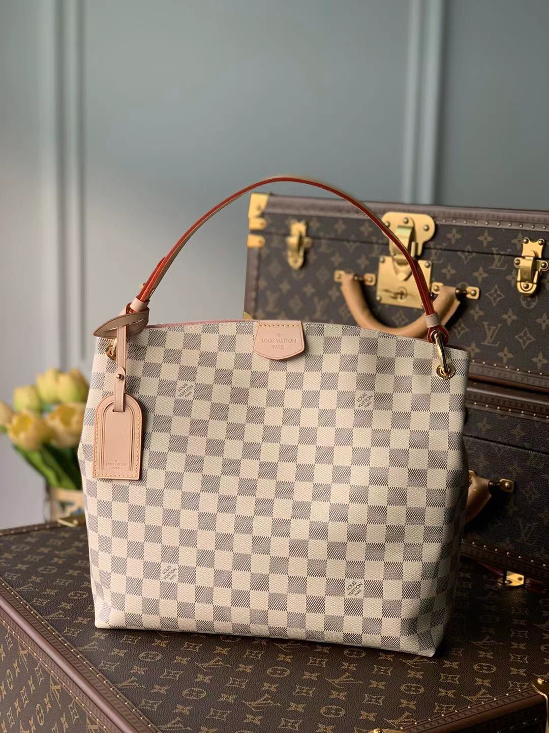 L v damier 35 x 30 x 11