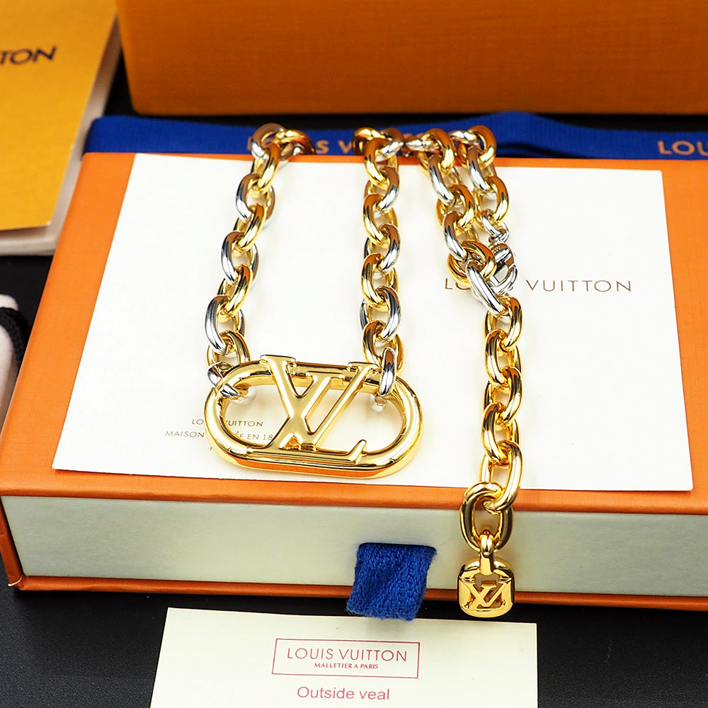 L v necklace