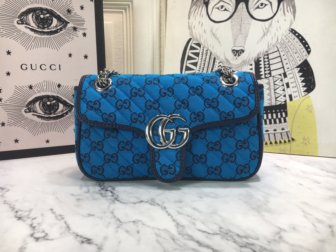 G u c c i blue 22x14x6