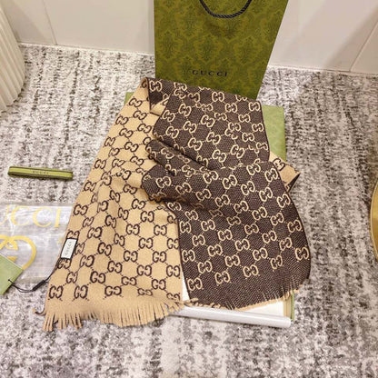 G u c c i scarf brown