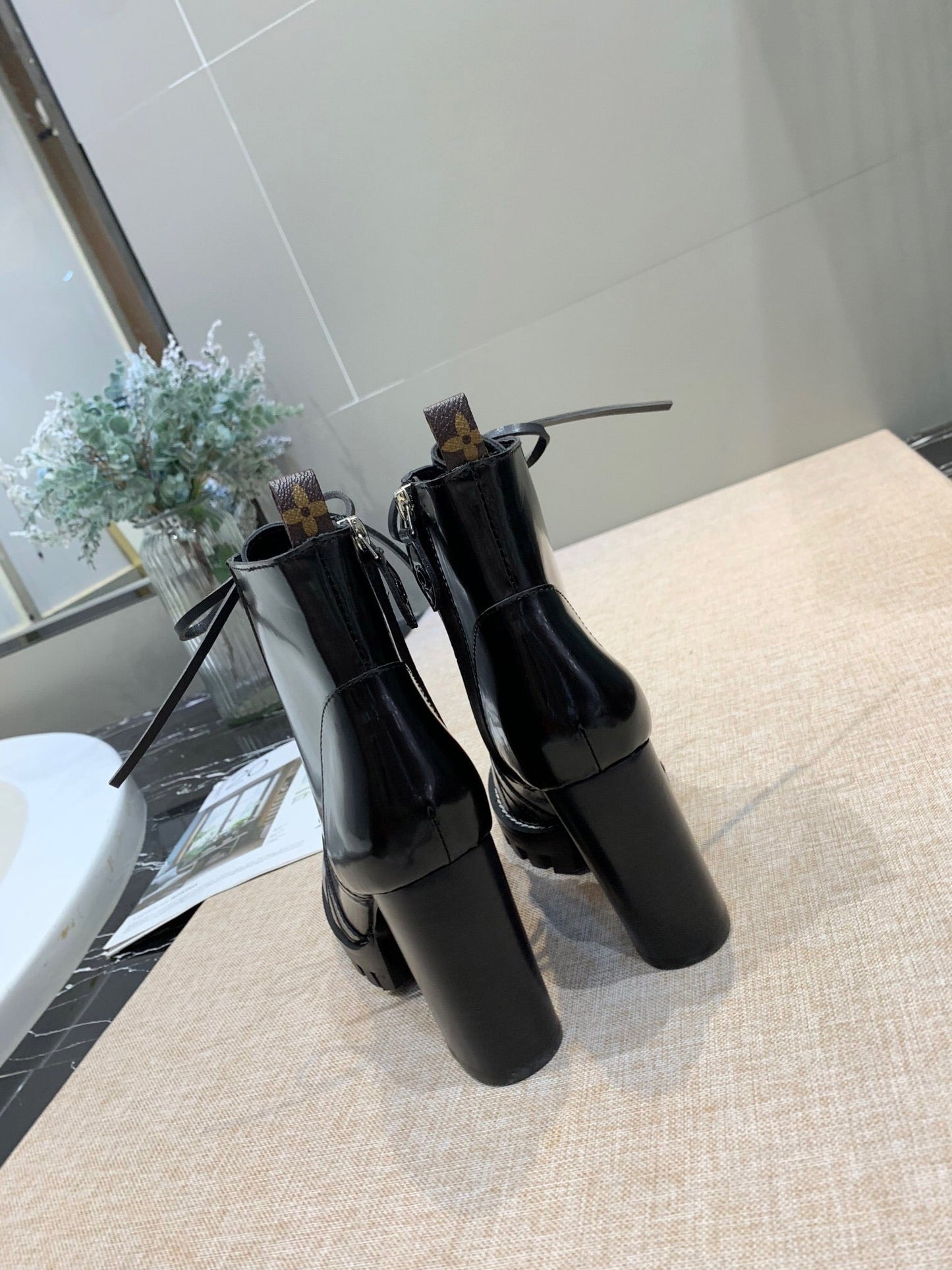 Lv black boots