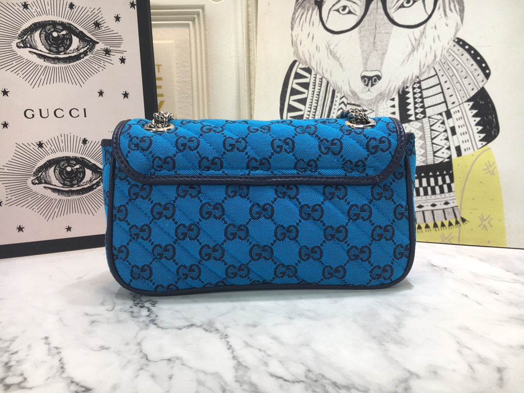 G u c c i blue 22x14x6