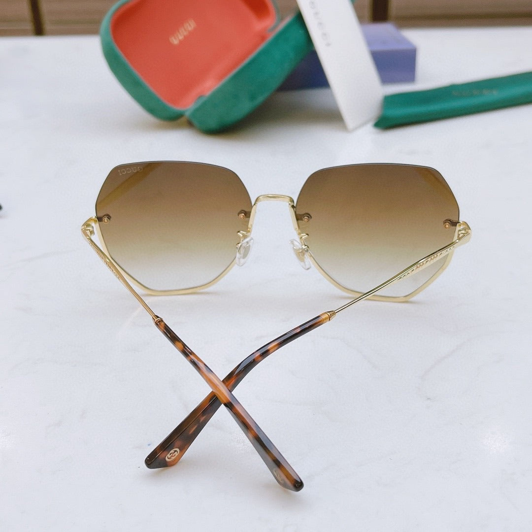 Classic half frame sunglasses