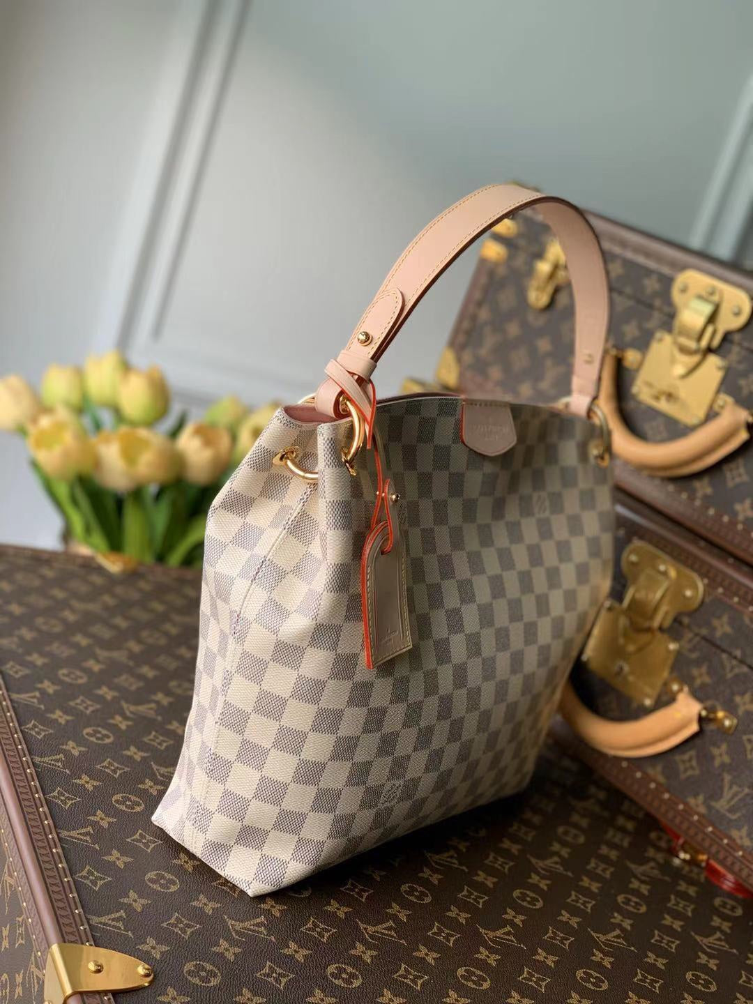 L v damier 35 x 30 x 11