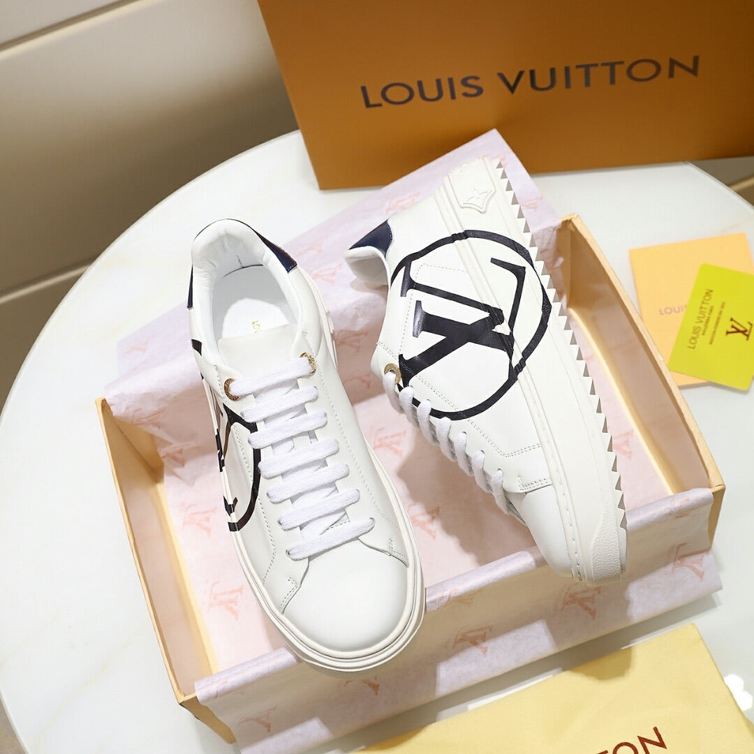 L V - W H I T E - R O U N D - T O W N - S N E A K E R S - 2 Colours Available