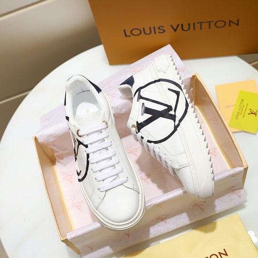 L V - W H I T E - R O U N D - T O W N - S N E A K E R S - 2 Colours Available