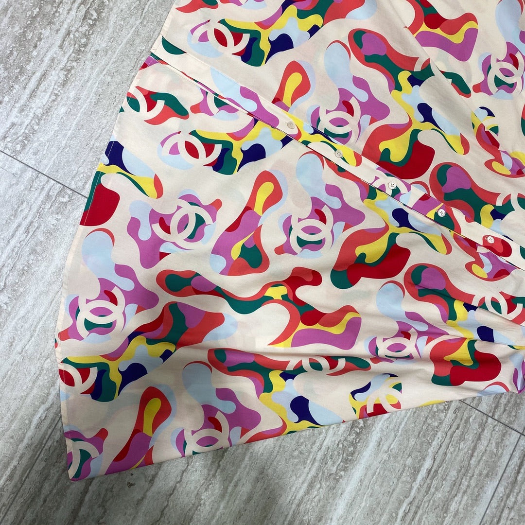 Shredded flowers at waist dress