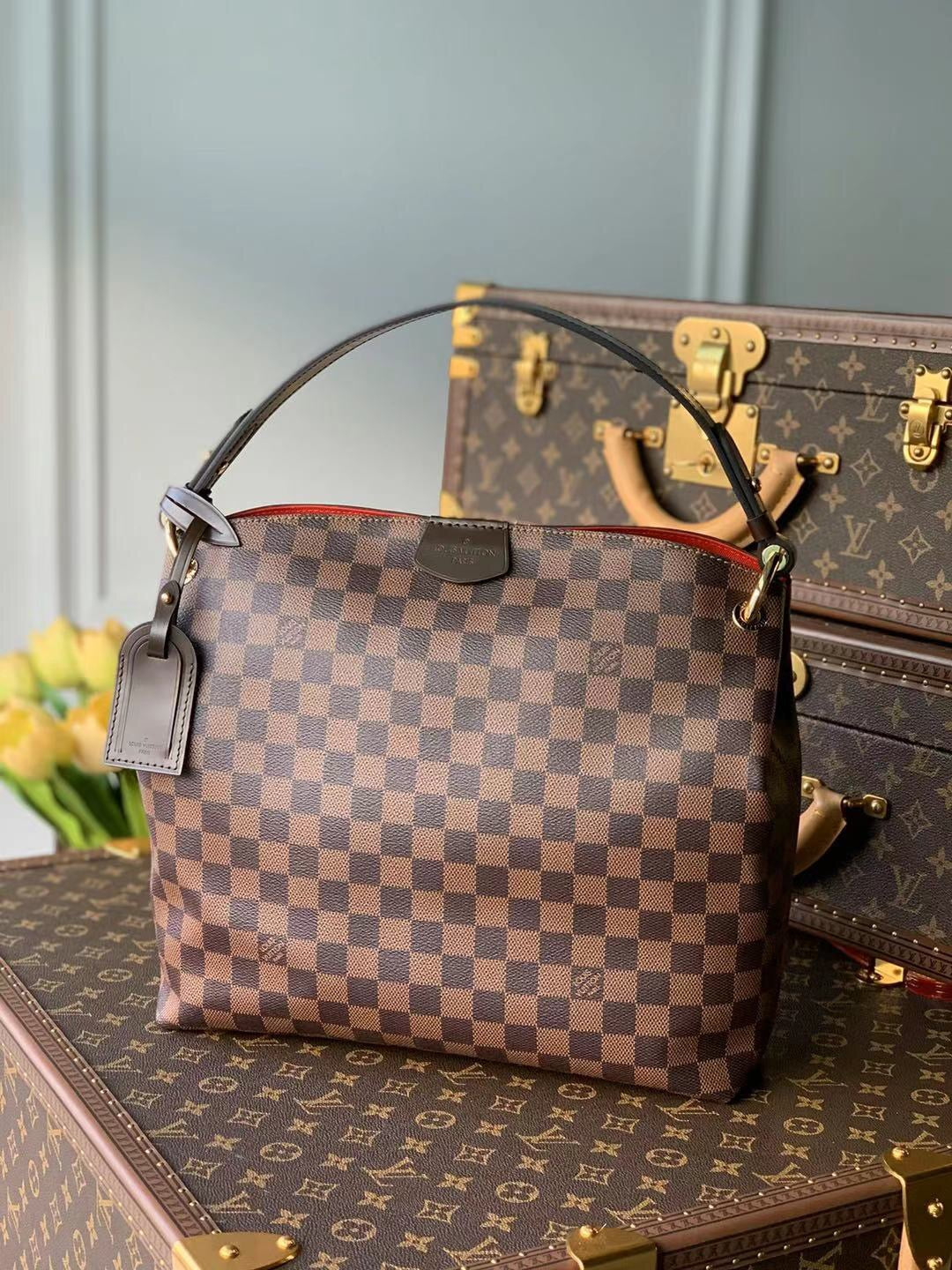 L v damier 35 x 30 x 11