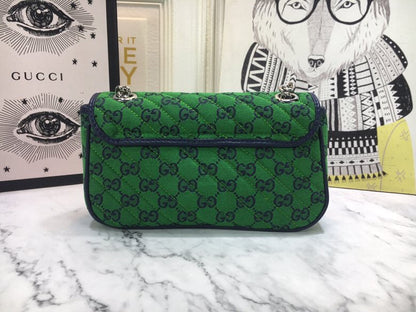 G u c c I green 22x14x6