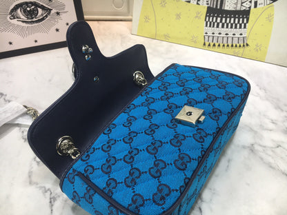 G u c c i blue 22x14x6