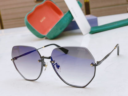 Classic half frame sunglasses
