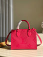 L v red tote 25x19x11.5cm