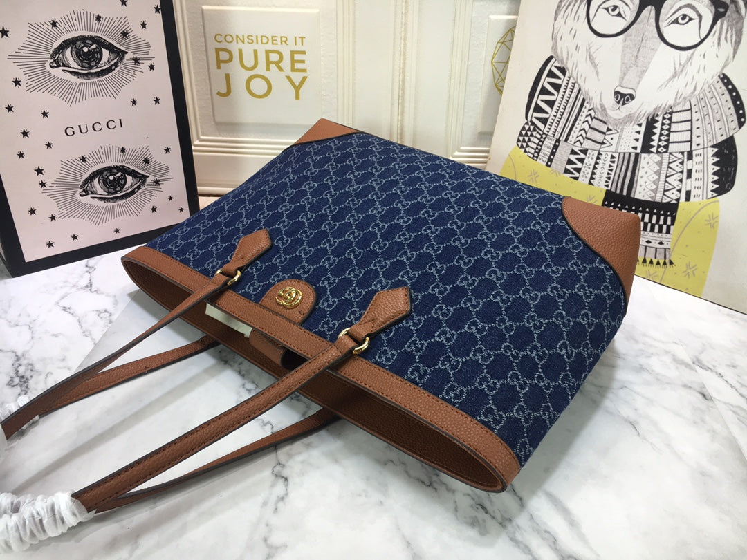 Denim 38*28*14cm handbag