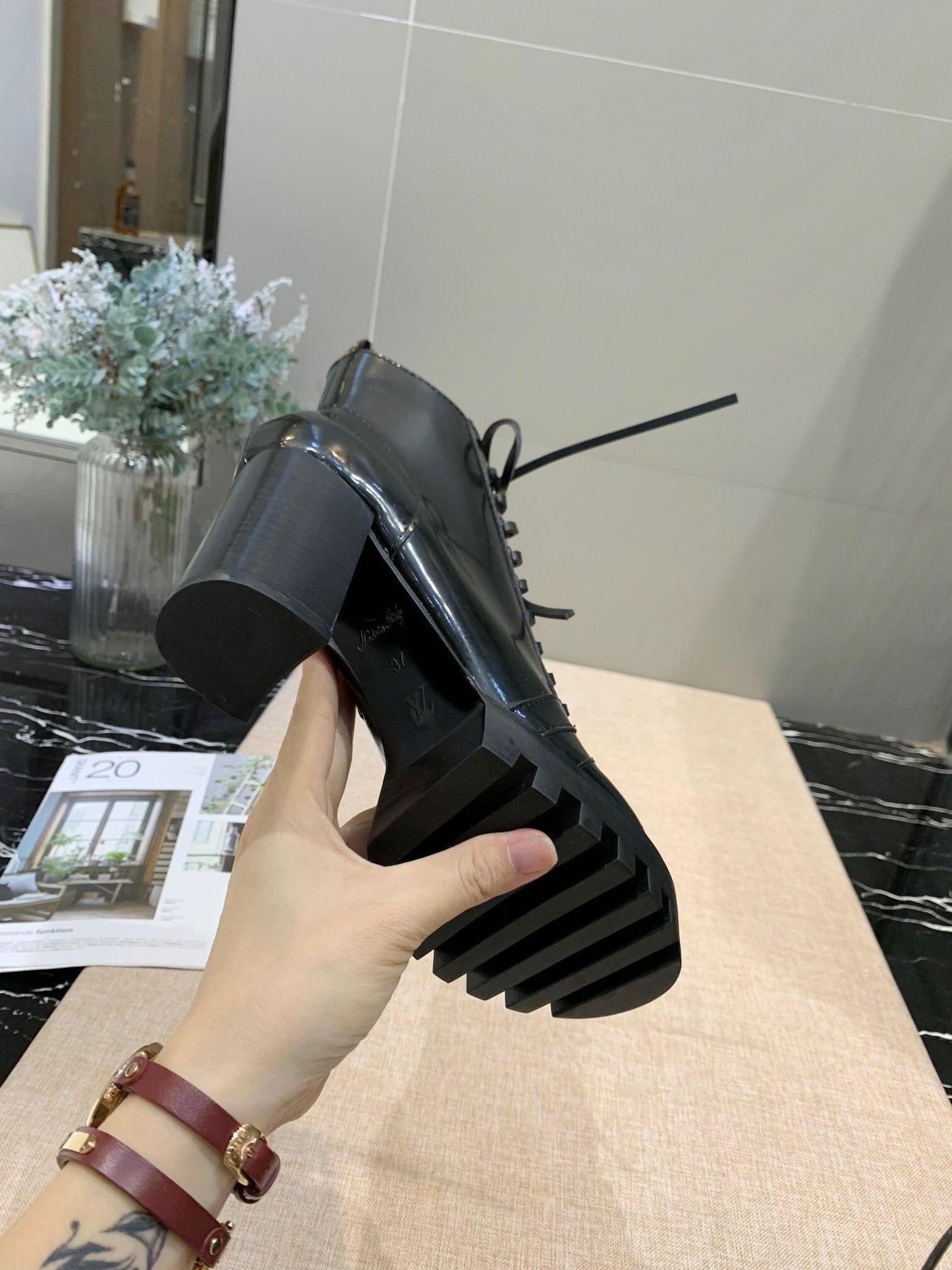 Lv black boots