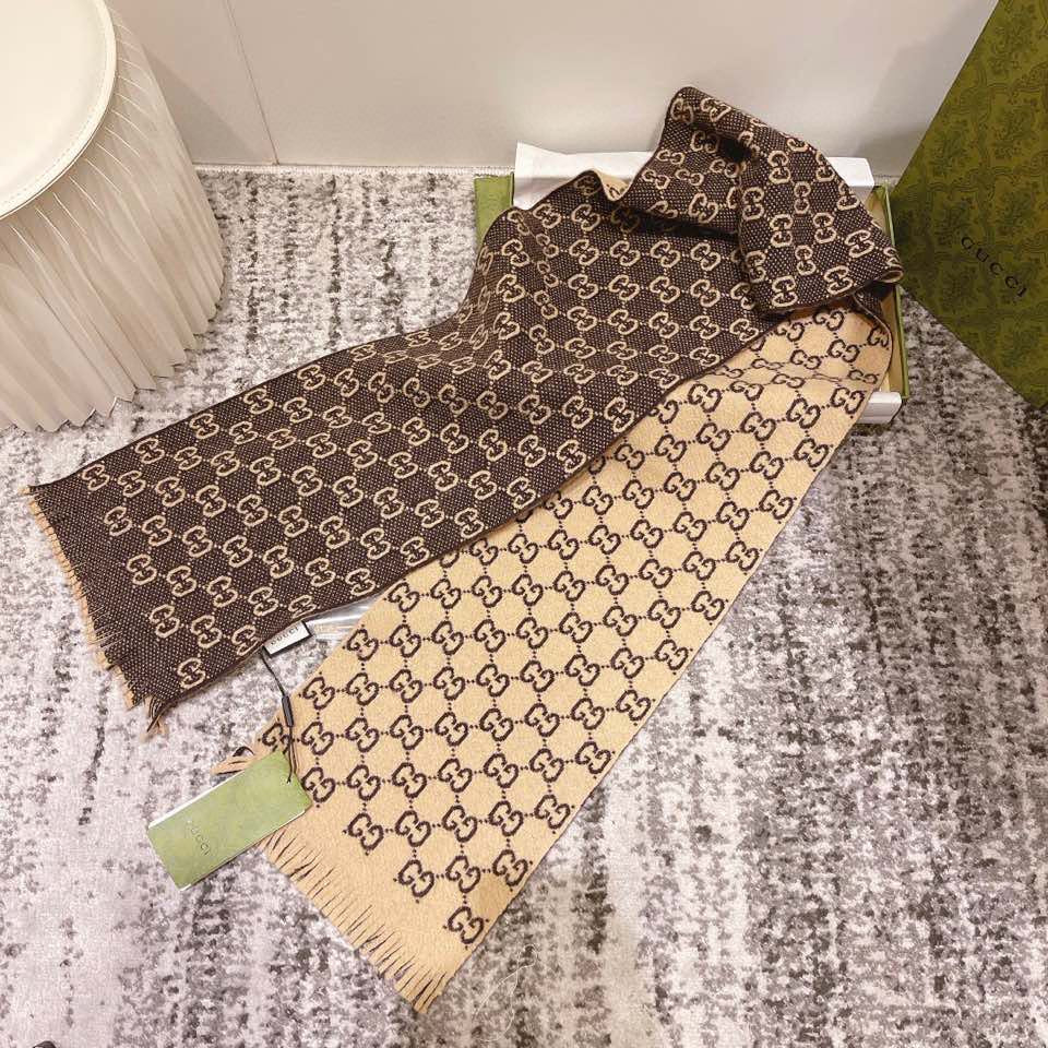 G u c c i scarf brown