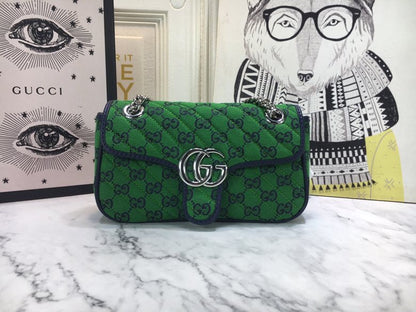 G u c c I green 22x14x6