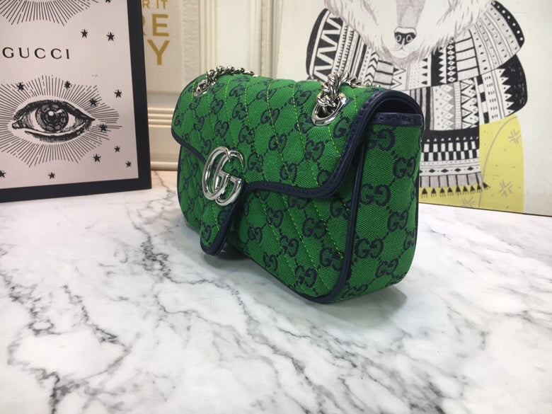 G u c c I green 22x14x6