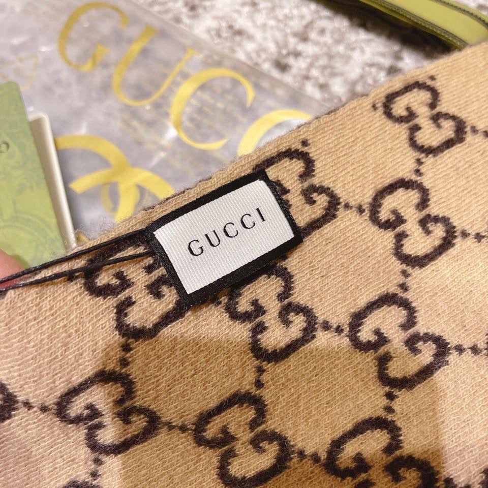 G u c c i scarf brown