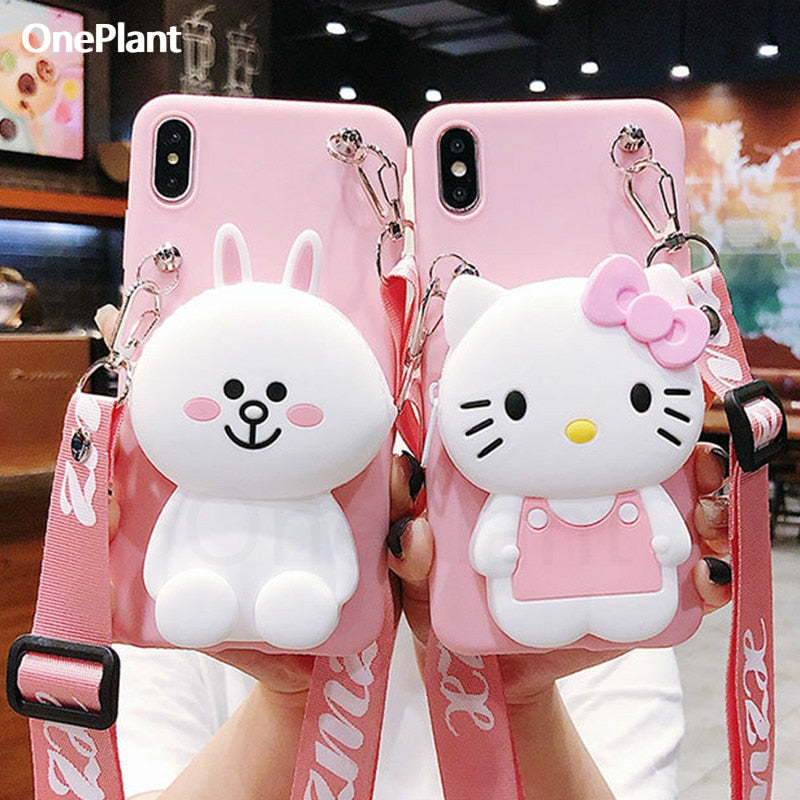hello kitty Cartoon wallet phone case
