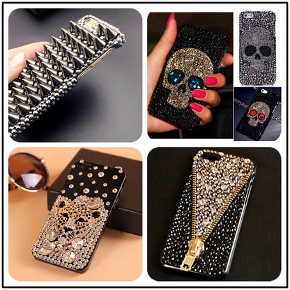 skull punk rock bling-bling  phone case